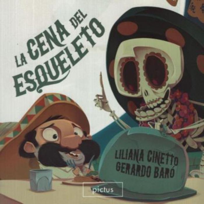 Portada del libro infantil CENA DEL ESQUELETO