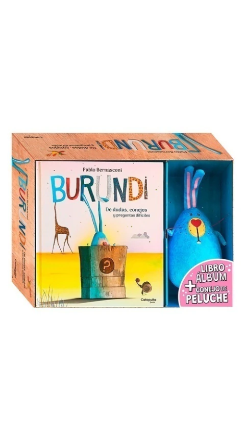Portada del libro infantil Burundi - Cofre: De dudas, conejos y preguntas difíciles