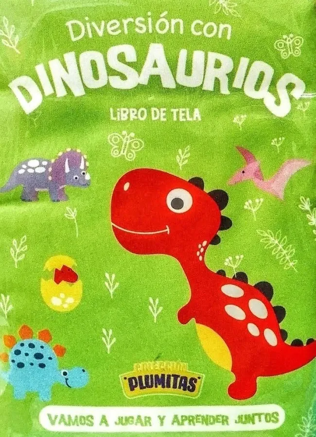 Portada del libro infantil DIVERSION CON LOS DINOSAURIOS (LIBRO DE TELA)