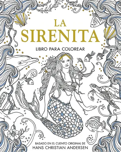 Portada del libro infantil LA SIRENITA PARA COLOREAR