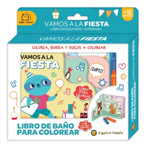 Libro infantil VAMOS A LA FIESTA BAÑO Y COLOR — categoría Cuentos para niños de 0 a 3 años — Ramé Contando Cuentos